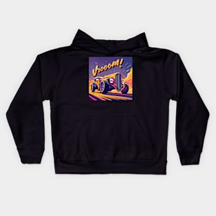 Vrooom seventies car Kids Hoodie